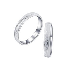 OLIVIE Snubní stříbrný prsten SILVERBOND 7478 Velikost prstenů: 10 (EU: 62-64), Pohlaví: Pánské Ag 925; ≤2,3 g.