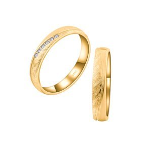 OLIVIE Snubní stříbrný prsten SILVERBOND GOLD 7479 Velikost prstenů: 10 (EU: 62-64), Pohlaví: Pánské Ag 925; ≤2,3 g.