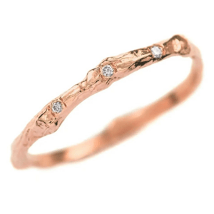 OLIVIE Stříbrný prsten KŮRA STROMU ROSE 7621 Velikost prstenů: 5 (EU: 49-50) Ag 925; ≤1,4 g.