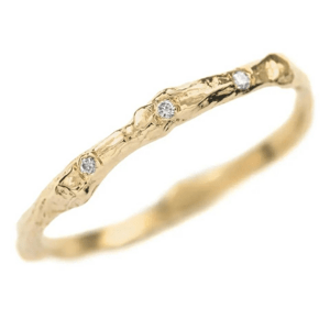 OLIVIE Stříbrný prsten KŮRA STROMU GOLD 7623 Velikost prstenů: 5 (EU: 49-50) Ag 925; ≤1,4 g.