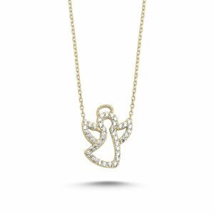 OLIVIE Stříbrný náhrdelník ANDĚL GOLD 7700 Ag 925; ≤2 g.