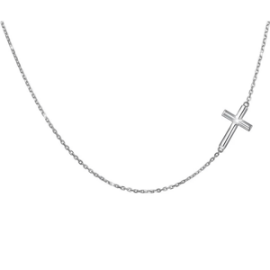 OLIVIE Stříbrný 45cm náhrdelník KŘÍŽEK 7837 Ag 925; ≤2,4 g.