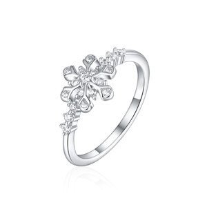 OLIVIE Stříbrný prsten SNĚHOVÁ VLOČKA 8052 Velikost prstenů: 10 (EU: 62-64) Ag 925; ≤1,8 g.