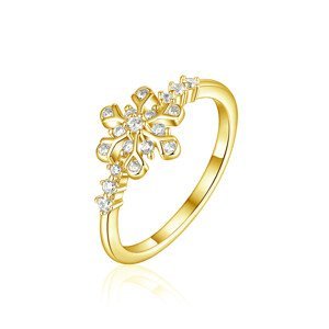 OLIVIE Stříbrný prsten SNĚHOVÁ VLOČKA GOLD 8053 Velikost prstenů: 5 (EU: 49-50) Ag 925; ≤1,8 g.