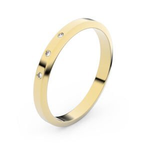 Zlatý snubní prsten FMR 4A25 ze žlutého zlata, S3 46