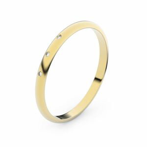 Zlatý snubní prsten FMR 4I17 ze žlutého zlata, S3 56