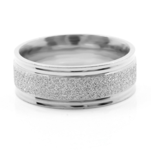 BRUNO Prsten z pískované chirurgické oceli S2491 - velikost 9