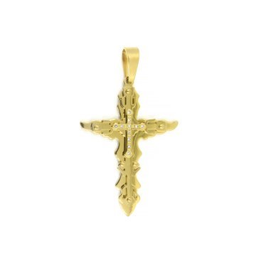 BRUNO Kříž s kamínky GOLD S2638