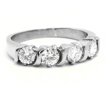 BRUNO Prsten se čtyřmi kamínky S2654 - velikost 10