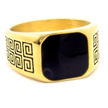 BRUNO Masivní pánský prsten GOLD S2698 - velikost 10