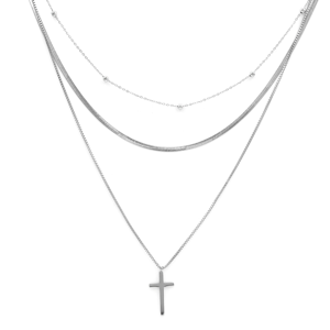 BRUNO Trojitý náhrdelník KŘÍŽEK S3041