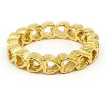 BRUNO Srdíčkový prsten GOLD S3213 - velikost 8 (EU: 56,5 - 58,5)