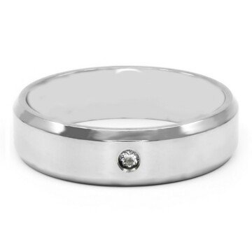 BRUNO Pánský snubní prsten CRYSTAL S3221 - velikost 10 (EU: 61,5 - 63,5)