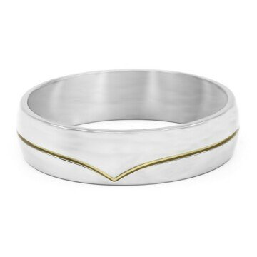 BRUNO Pánský snubní prsten LINE GOLD S3233 - velikost 9 (EU: 59 - 61)