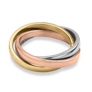 BRUNO Trojitý prsten TŘÍBAREVNÝ S3958 - velikost 10 (EU: 61,5 - 63,5)