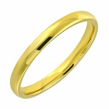 BRUNO Snubní prsten KLASICKÝ GOLD S3967 - velikost 10 (EU: 61,5 - 63,5)