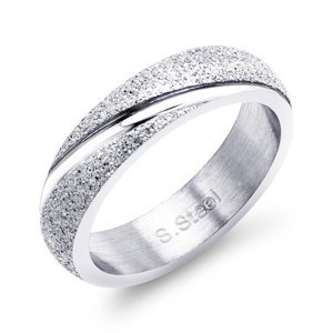 BRUNO Pískovaný prsten s drážkou S4170 - velikost 10 (EU: 61,5 - 63,5)