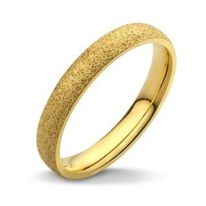 BRUNO Pískovaný prsten GOLD S4182 - velikost 10 (EU: 61,5 - 63,5)