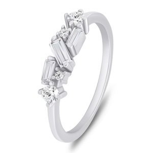 Brilio Silver Okouzlující stříbrný prsten s kubickými zirkony RI071W 60 mm