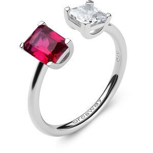 Brosway Elegantní otevřený prsten Fancy Passion Ruby FPR10 56 mm