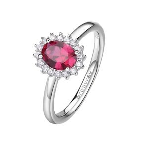 Brosway Elegantní stříbrný prsten Fancy Passion Ruby FPR75 50 mm