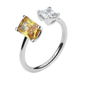 Brosway Elegantní otevřený prsten Fancy Energy Yellow FEY13 52 mm