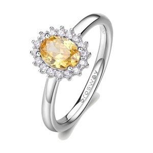 Brosway Elegantní stříbrný prsten Fancy Energy Yellow FEY65 50 mm