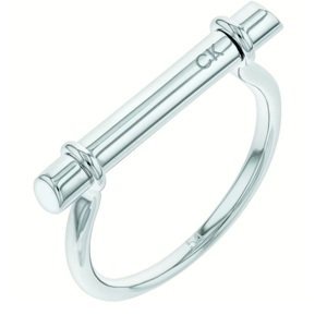 Calvin Klein Minimalistický ocelový prsten Elongated Linear 35000022 56 mm