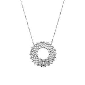 Hot Diamonds Krásný stříbrný náhrdelník s diamantem Blossom DN191 (řetízek, přívěsek)