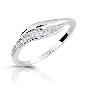 Modesi Elegantní stříbrný prsten se zirkony M00210 51 mm