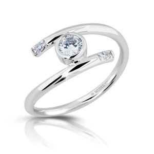 Modesi Nádherný stříbrný prsten se zirkony M01017 56 mm