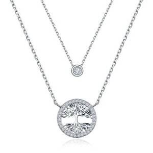 MOISS Originální stříbrný dvojitý náhrdelník Strom života N0000368