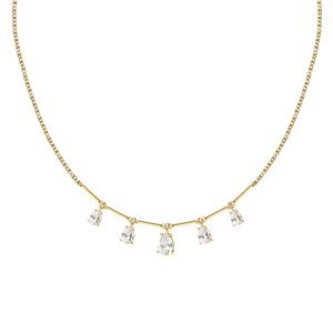 Morellato Luxusní pozlacený náhrdelník se zirkony Tesori SAIW207