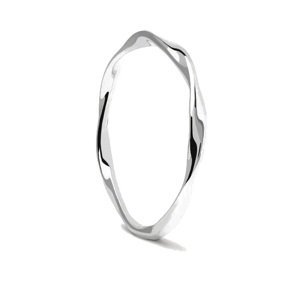 PDPAOLA Minimalistický stříbrný prsten SPIRAL Silver AN02-804 48 mm