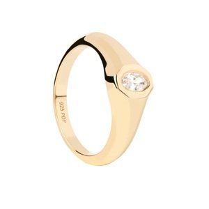 PDPAOLA Pozlacený prsten ze stříbra Karry Essentials AN01-A03 58 mm
