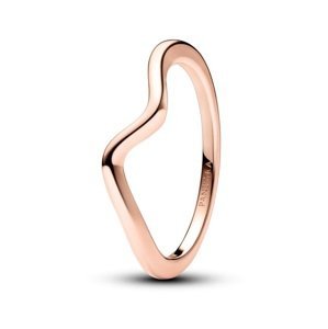 Pandora Vlnitý bronzový prsten Timeless Rose 183095C00 54 mm