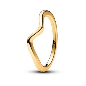 Pandora Vlnitý pozlacený prsten Timeless Rose 163095C00 52 mm