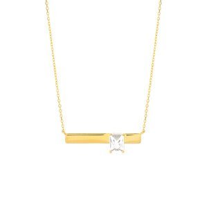 Preciosa Půvabný pozlacený náhrdelník s křišťálem Preciosa 5397Y00