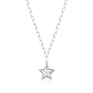 S`Agapõ Ocelový náhrdelník Hvězda s krystaly Stellar SSE02