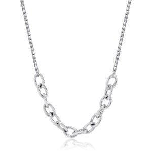 S`Agapõ Moderní ocelový náhrdelník Chunky SHK61