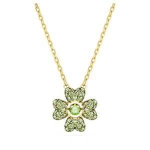Swarovski Krásný pozlacený náhrdelník Čtyřlístek s krystaly Idyllia 5671144
