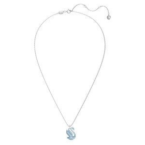 Swarovski Půvabný náhrdelník s modrou Labutí Iconic Swan 5660594