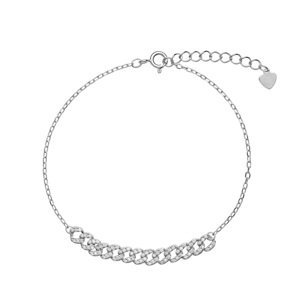 AGAIN Jewelry Trendy stříbrný náramek se zirkony AJNR0008