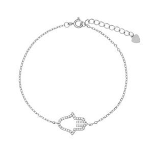 AGAIN Jewelry Oblíbený stříbrný náramek Hamsa - Ruka Fátimy AJNR0014