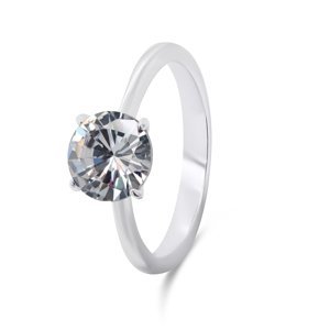 Brilio Silver Nadčasový stříbrný prsten s čirým zirkonem RI057W 48 mm