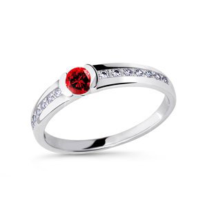 Cutie Diamonds Prsten z bílého zlata s rubínem a diamanty DZ6708-2106-RU-X-2 55 mm
