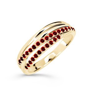 Cutie Diamonds Třpytivý prsten ze žlutého zlata s rubíny DZ6716-3352-RU-X-1 48 mm