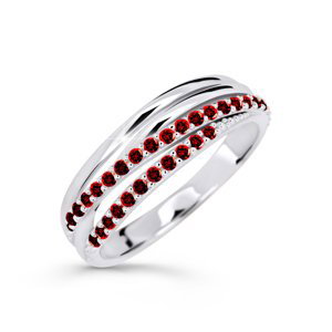 Cutie Diamonds Třpytivý prsten z bílého zlata s rubíny DZ6716-3352-RU-X-2 50 mm