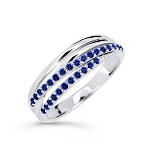 Cutie Diamonds Třpytivý prsten z bílého zlata se safíry DZ6716-3352-SF-X-2 52 mm