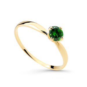 Cutie Diamonds Půvabný prsten ze žlutého zlata se smaragdem DZ6726-2365-SM-X-1 50 mm